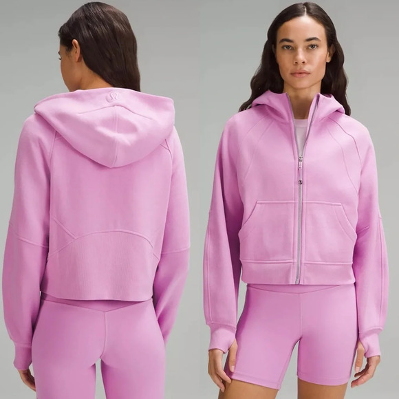 lululemon athletica Tops - NWT Lululemon Scuba Oversized Full-Zip Hoodie in Dahlia Mauve XS/S